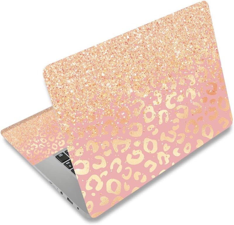 DINKY Laptop Skin Sticker Decal, 12" 13" 13.3" 14" 15" 15.4" 15.6 inch Laptop Universal Reusable Vinyl Skin Stickers Cover Art Decal Notebook PC Personalized Protector-Leopard Print - Image 1
